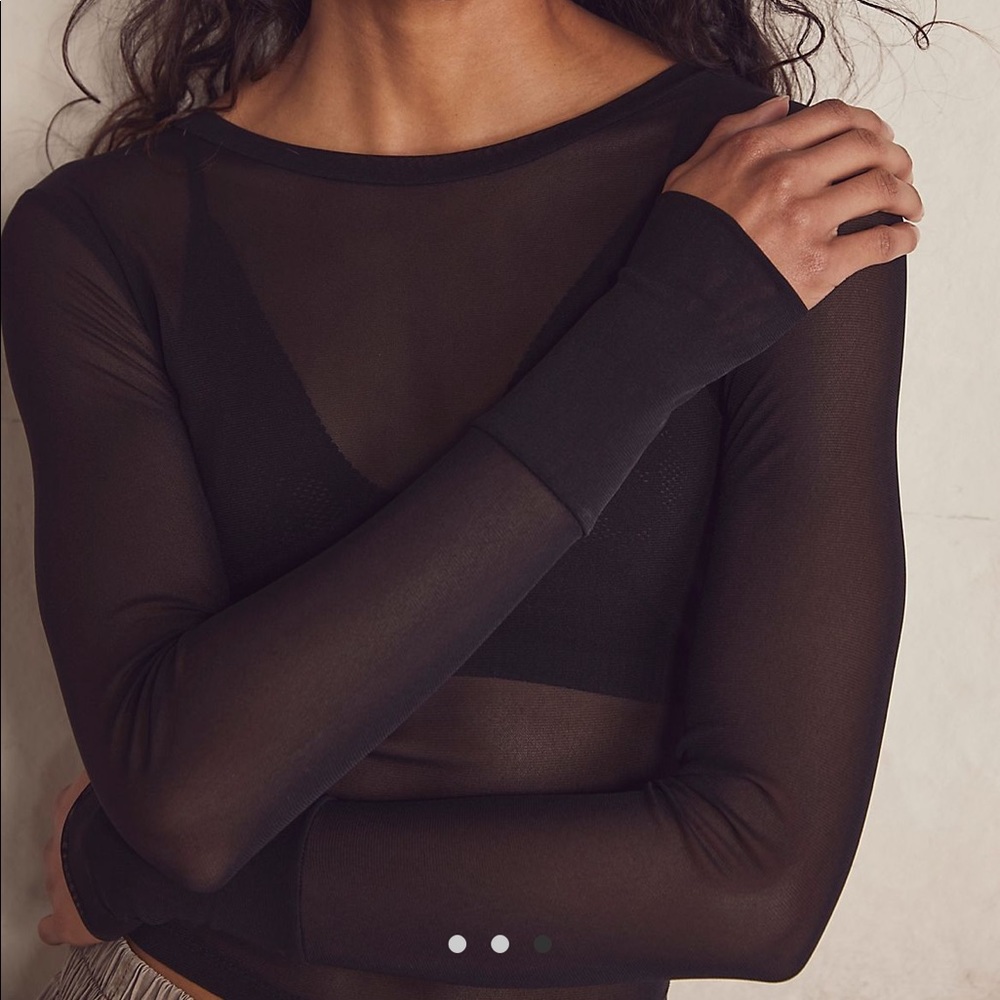 Free People Before Sunset Mesh Long Sleeve